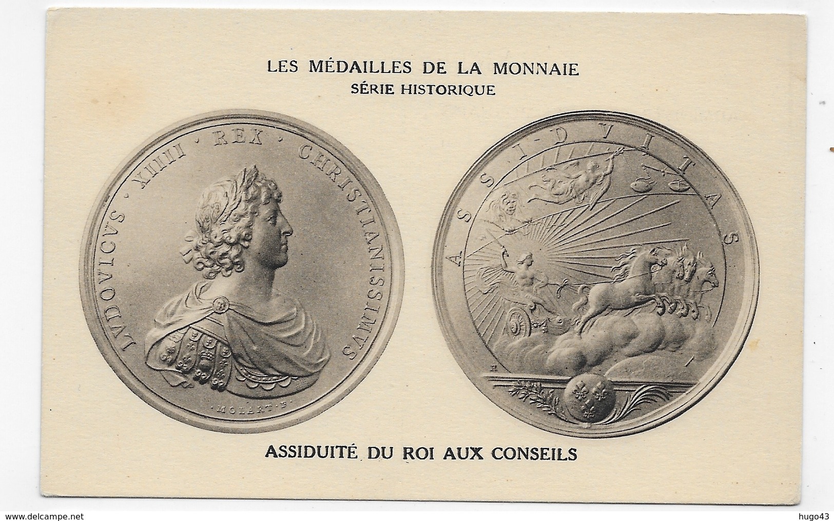 LES MEDAILLES DE LA MONNAIE - SERIE HISTORIQUE - ASSIDUITE DU ROI AUX CONSEILS - CPA NON VOYAGEE - 75 - Coins (pictures)