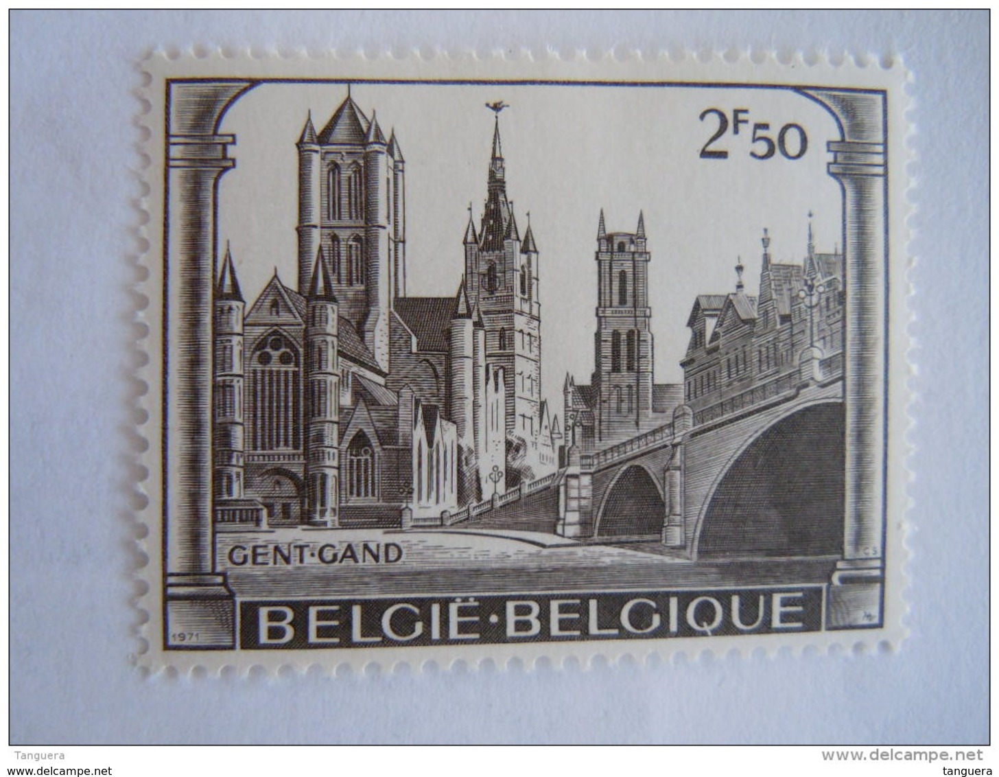 België Belgique 1971 Gent Gand St.Niklaaskerk Belfort St.-Baafskathedraal église Befroit 1594 MNH ** - Neufs