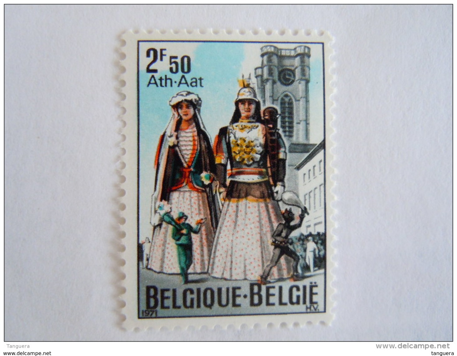 België Belgique 1971 Reuzen Géants D'Ath Et Tour De L'église Kerktoren 1593 MNH ** - Neufs