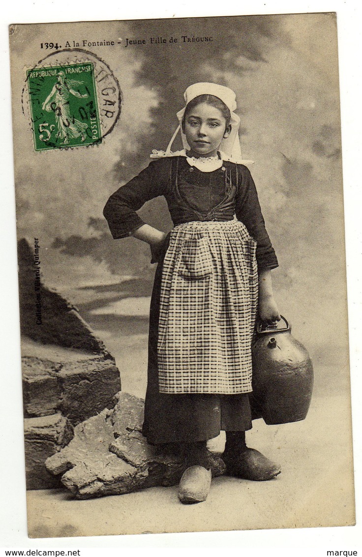 Cpa N° 1304 A La Fontaine Jeune Fille De TREGUNC - Trégunc