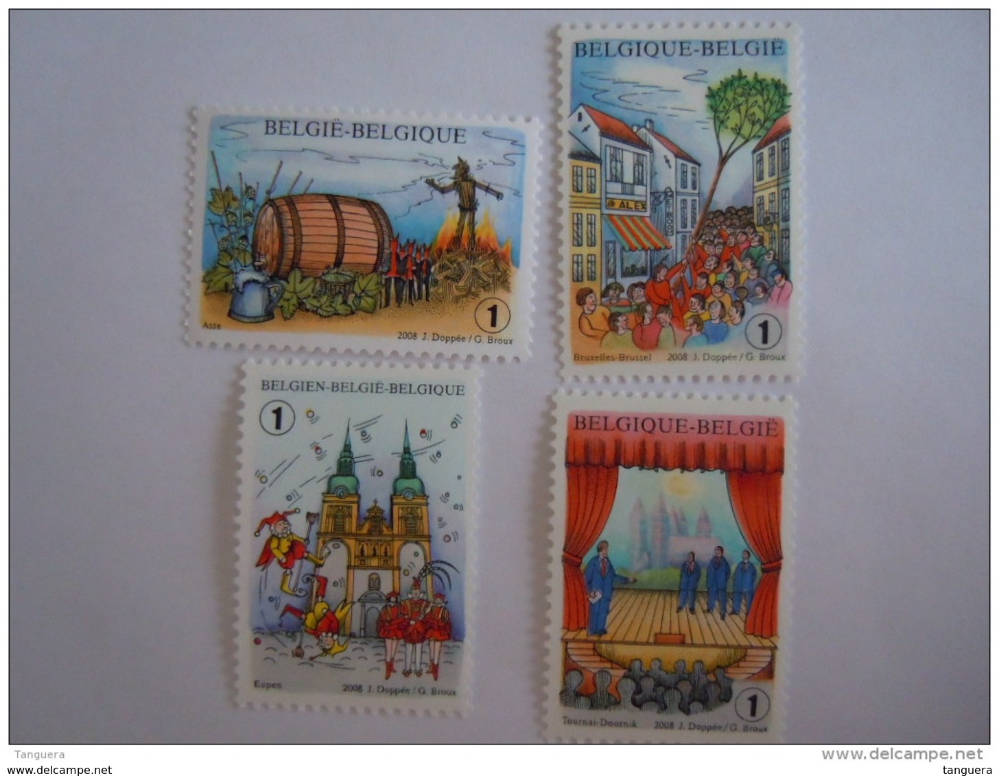 België Belgique 2008  Folklore En Traditie Folklores Et Traditions Cob 3800-3803 Yv 3782-3785 MNH ** - Unused Stamps