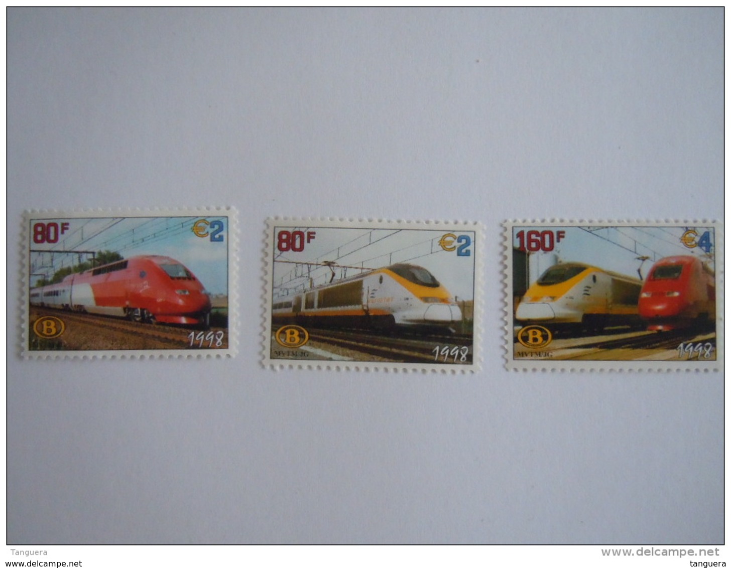 België Belgique 1998 Spoorwegvignet Eurostar &amp; Thalys Trein Train SV6/8 MNH ** - Andere & Zonder Classificatie