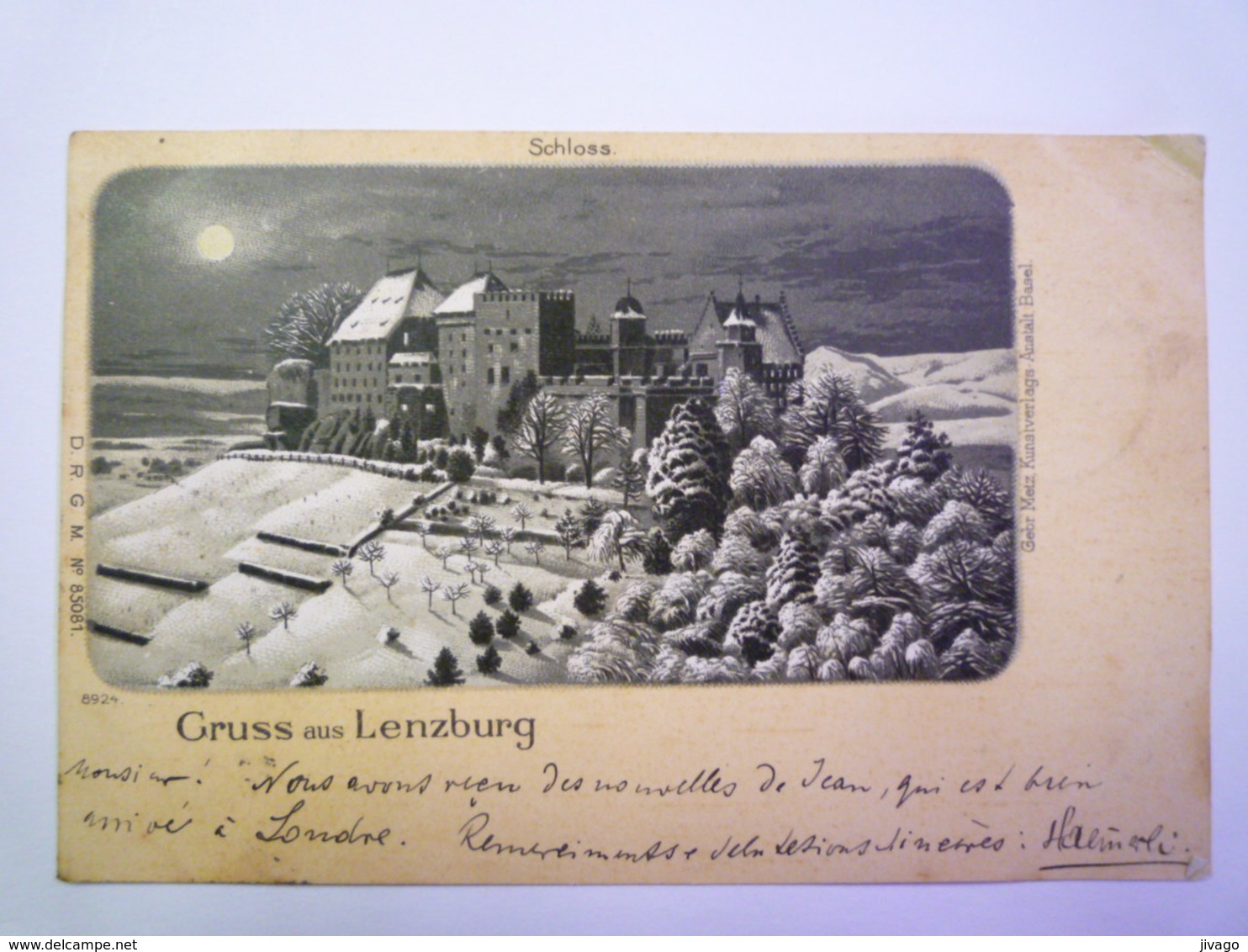 GRUSS  Aus  LENZBURG  :  SCHLOSS   1902   - Lenzburg