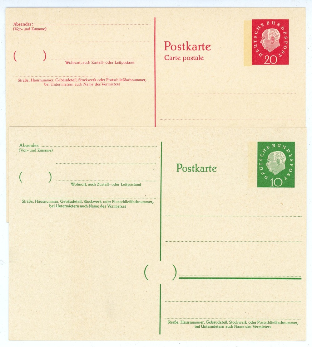 P 43 II + P 44 II Ungebraucht - Postkarten - Ungebraucht