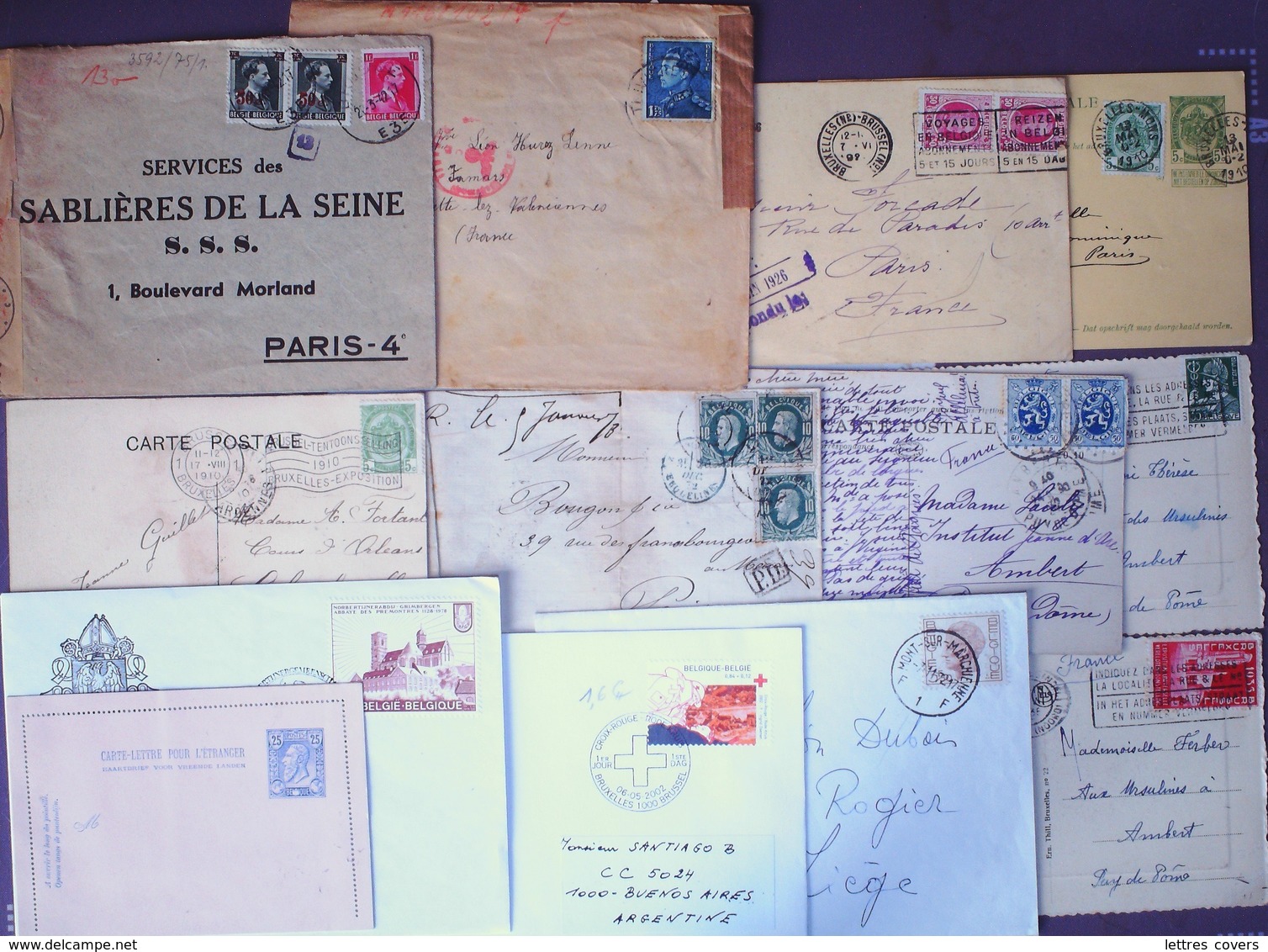 BELGIQUE - Collection De 32 Lettres Et CP - A ETUDIER - Collections