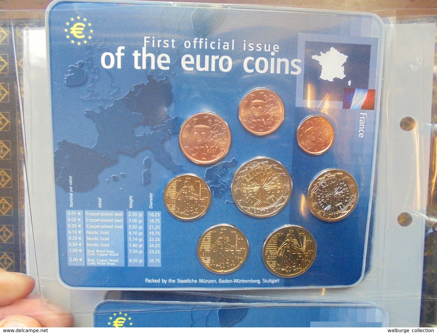 12 PREMIERES SERIES EURO EN FDC. SOUS LA FACIALE. EN ALBUM (1 KILO 500) - Andere & Zonder Classificatie