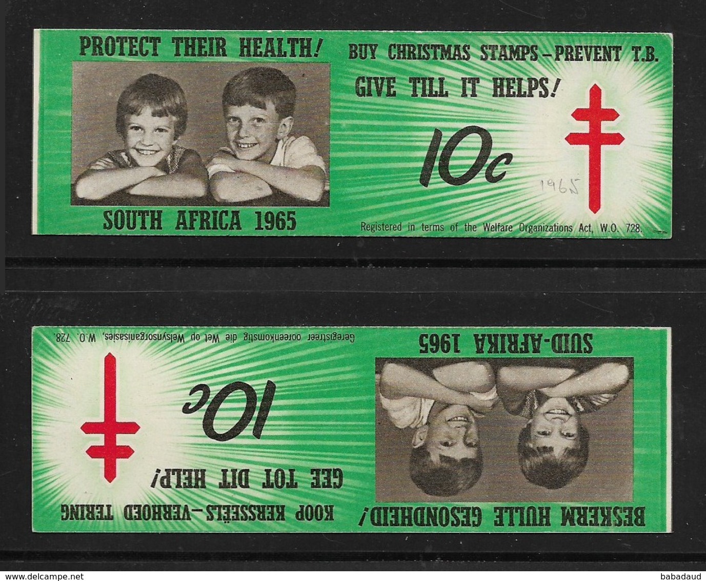 S.Africa, 1965, Xmas Stamps / Kerseels, 10 Cent  Booklet Complete With 1=x 1c  Labels - Booklets