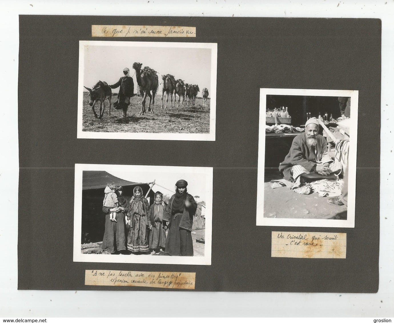 LIBAN SYRIE CAMPAGNE AVEC MILITAIRES FRANCAIS 1940 . 6 PHOTOS  (AUX CEDRES . CHAMELIER ET PERSONNES LOCAUX) - Lieux