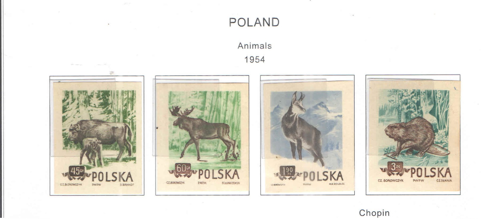 Polonia PO 1954 Animali Scott.660/663 Imperf.See Scan On Scott.Page; - Nuovi