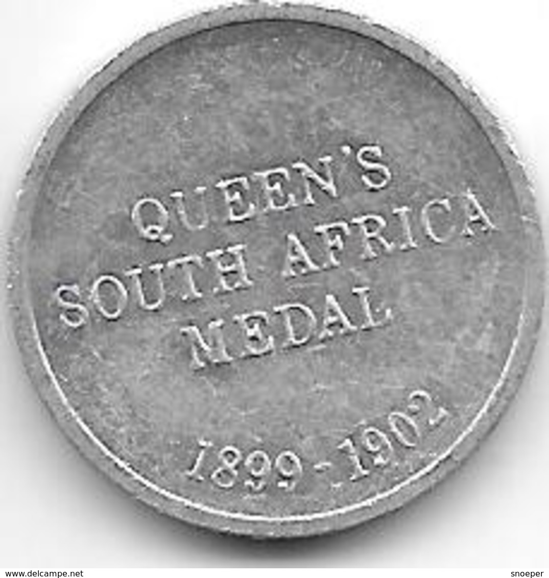 *south Africa Medaille 1899-1902 Queens Medal Victoria  Petrol Token  From 1971 - Autres & Non Classés