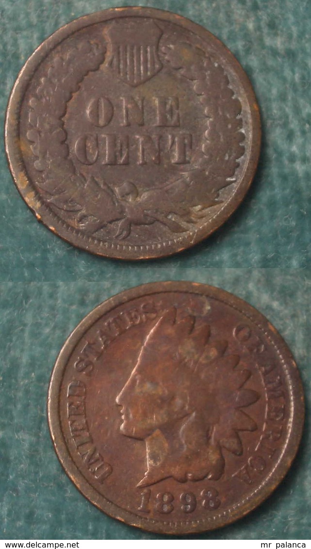 M_p> Stati Uniti 1 Cent 1898 Indian Head - 1859-1909: Indian Head