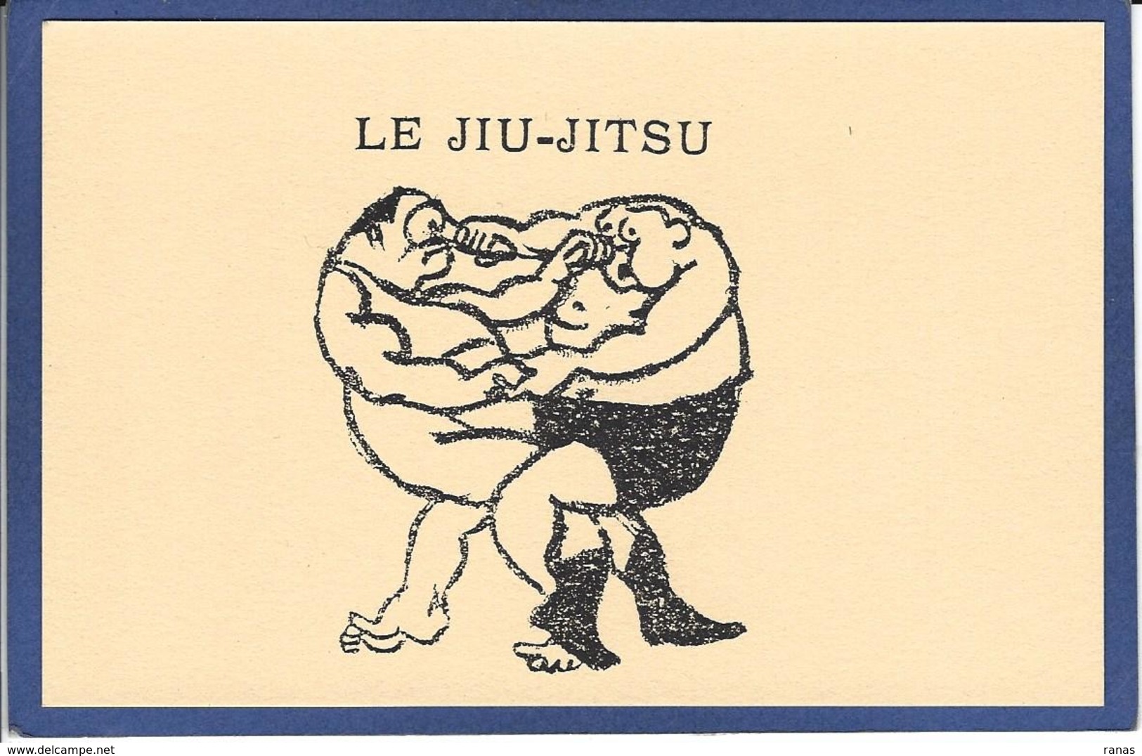 Image Cartonnée Jiu Jitsu Lutte Non Circulé Humour - Martiaux