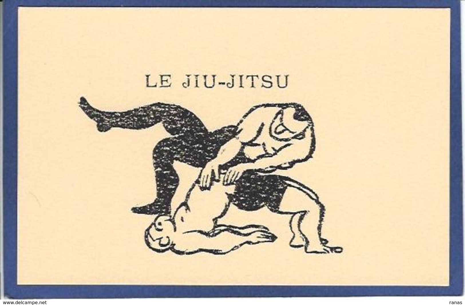 Image Cartonnée Jiu Jitsu Lutte Non Circulé Humour - Martiaux