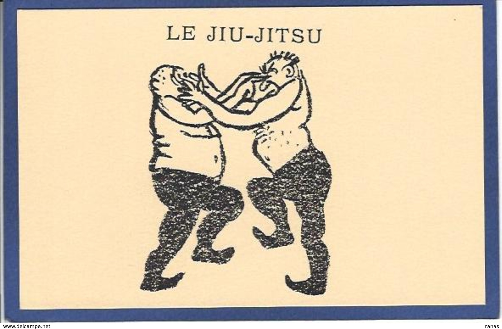 Image Cartonnée Jiu Jitsu Lutte Non Circulé Humour - Martiaux