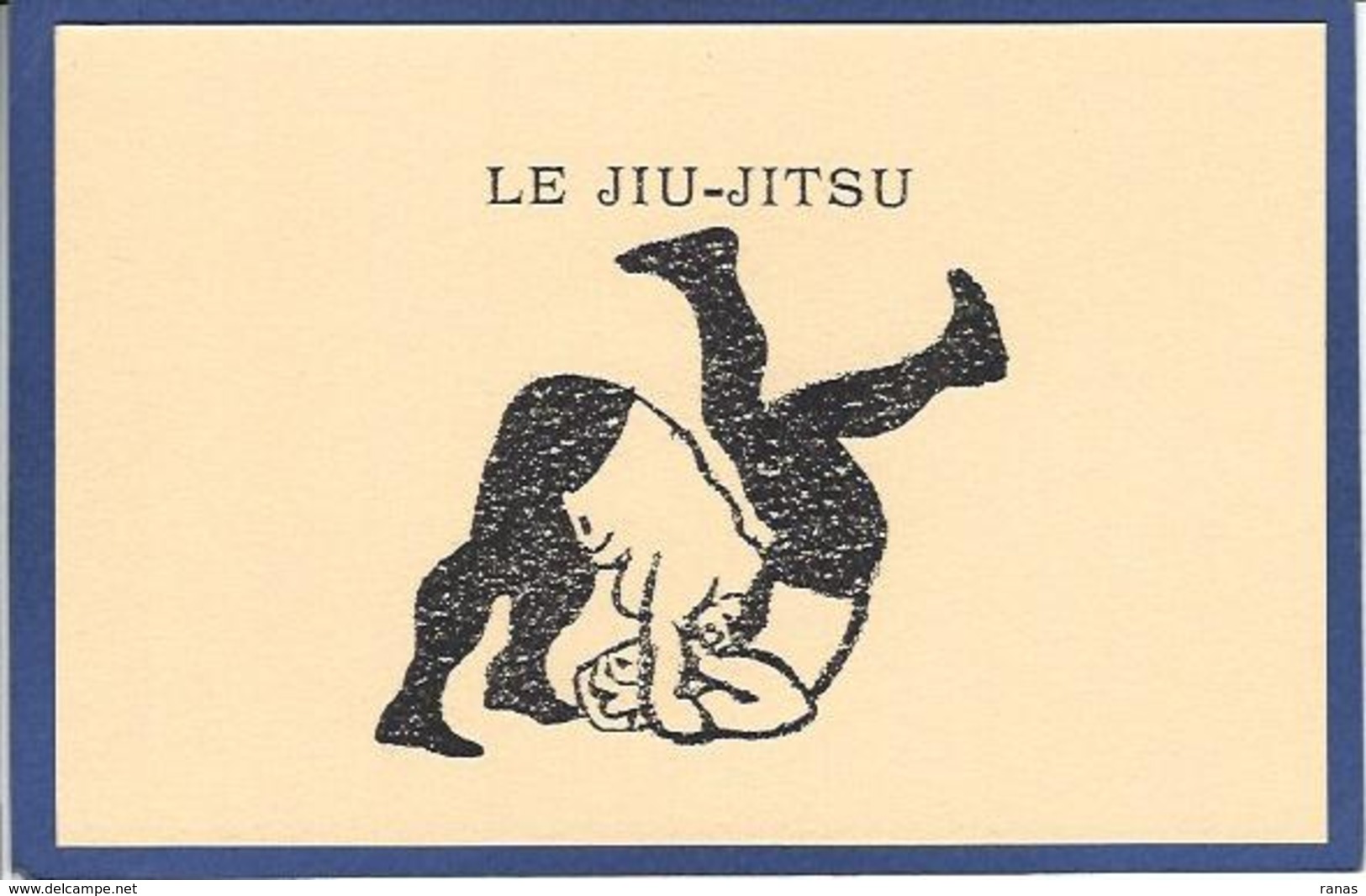 Image Cartonnée Jiu Jitsu Lutte Non Circulé Humour - Martiaux