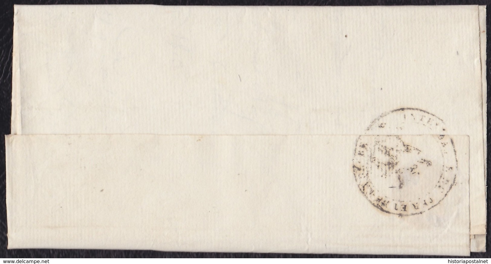 GRANDE ARMÉE.1813. GERONA CORREO INTERIOR. MARCA "Conser D'Etat Indent/à Gironne" NEGRO. AL DORSO ESCUDO ÁGUILA IMPERIAL - Sellos De La Armada (antes De 1900)