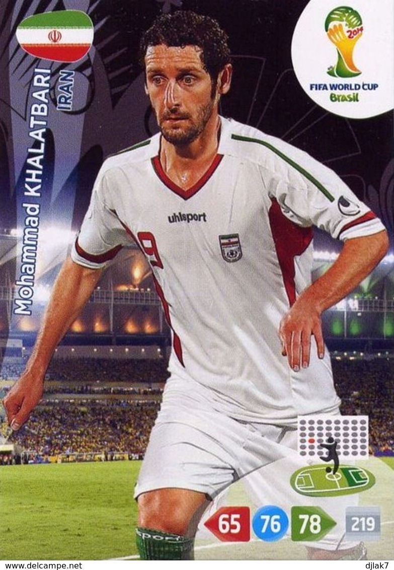 CARTE PANINI ADRENALYN COUPE DU MONDE FIFA BRESIL 2014 IRAN MOHAMMAD KHALATBARI - Trading Cards