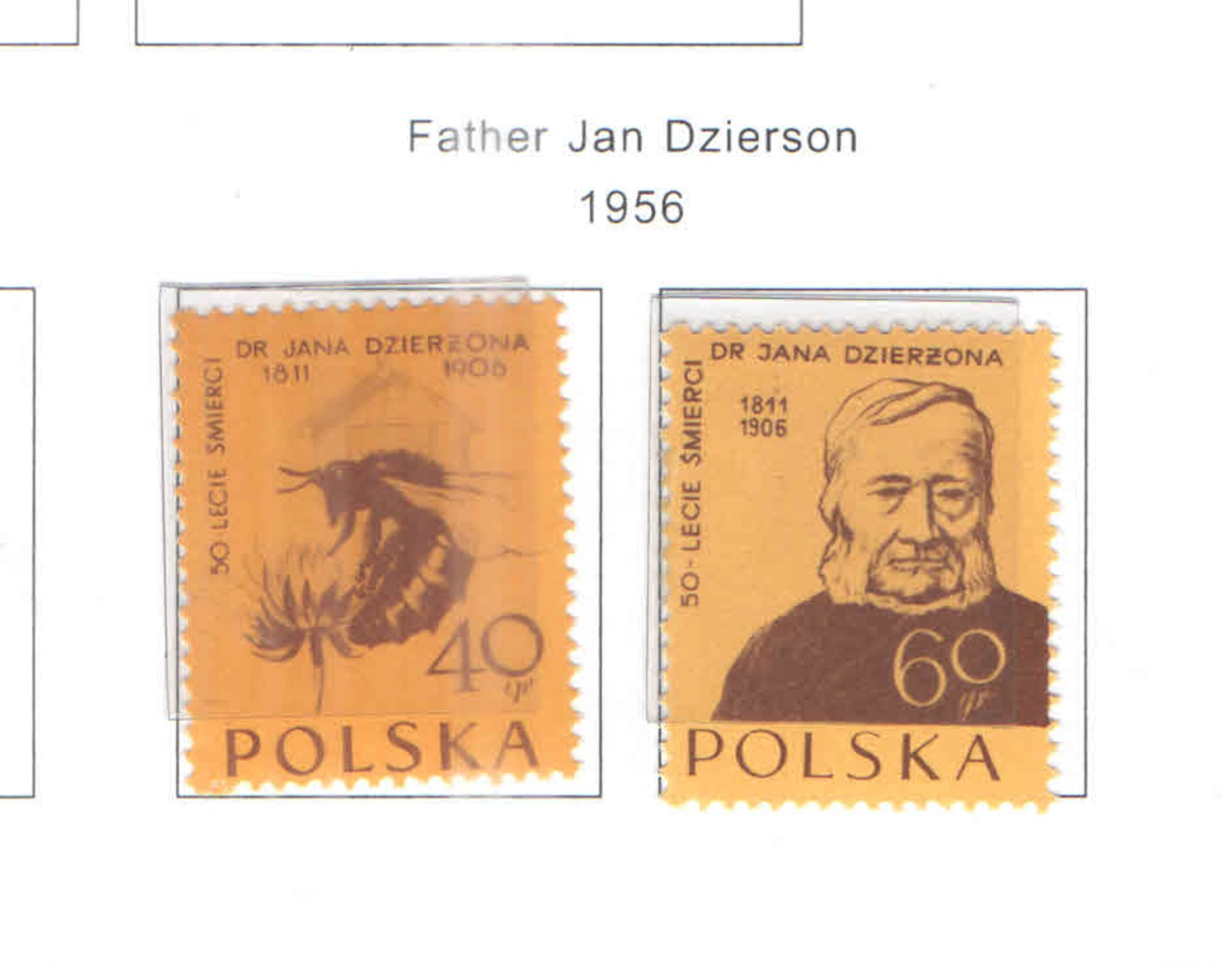 Polonia PO 1956 Padre Dsierson Scott.744+745 See Scan On Scott.Page; - Nuovi