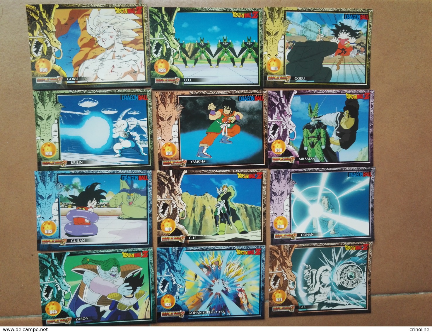 Lot 12 Cartes Neuve -Dragonball Z  - Serie 1 - Dragonball Z