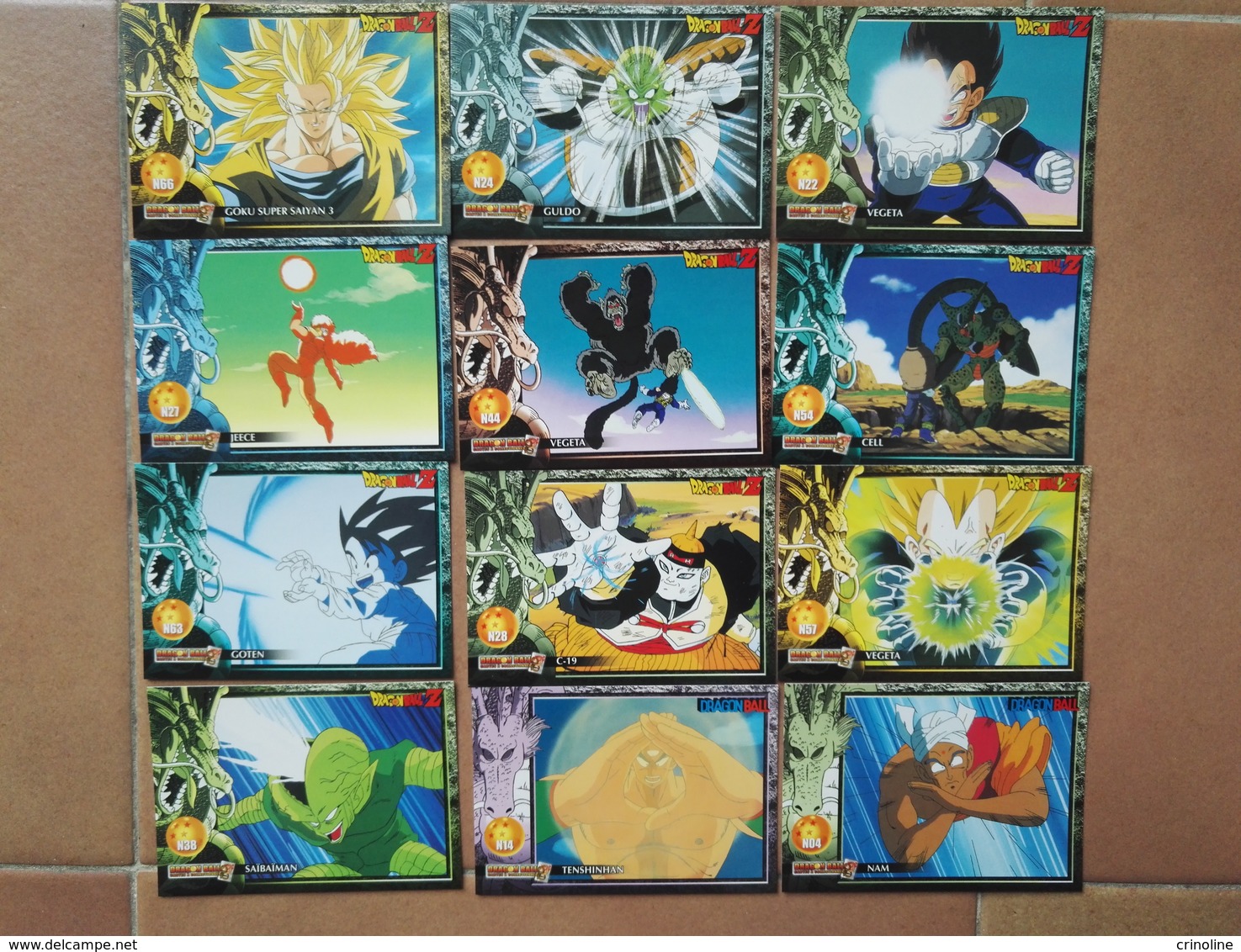 Lot 12 Cartes Neuve -Dragonball Z  - Serie 1 - Dragonball Z