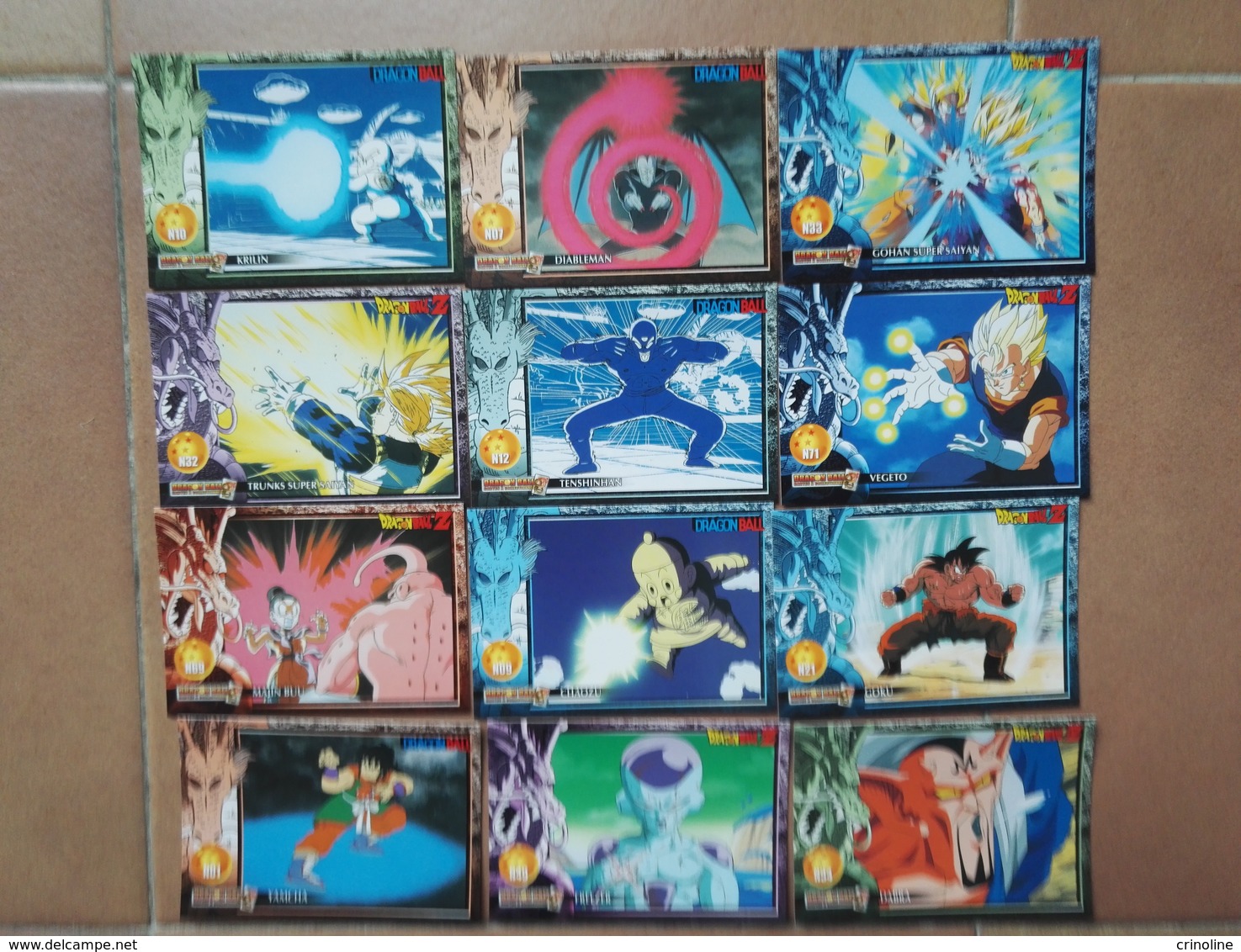 Lot 12 Cartes Neuve -Dragonball Z  - Serie 1 - Dragonball Z