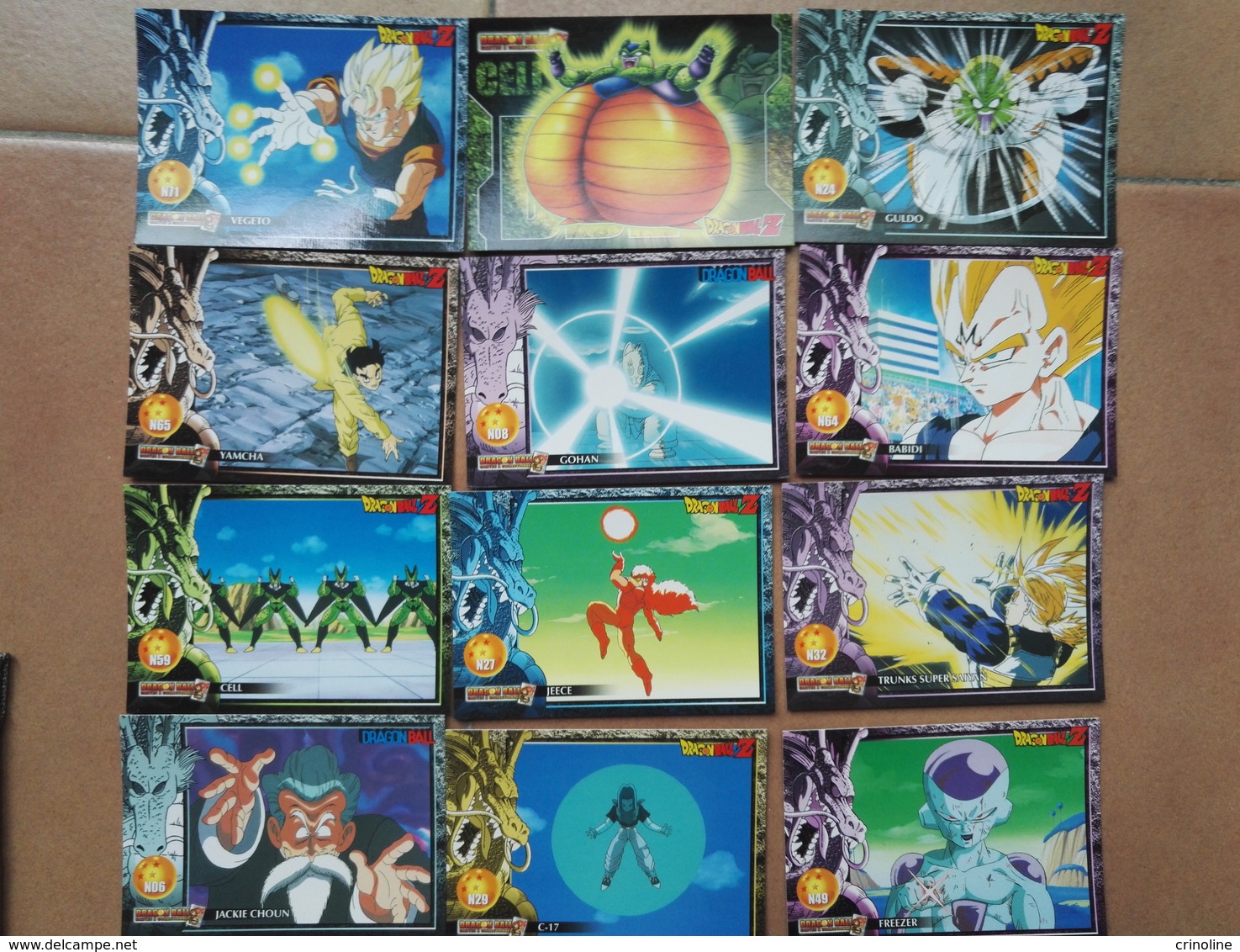 Lot 12 Cartes Neuve -Dragonball Z  - Serie 1 - Dragonball Z