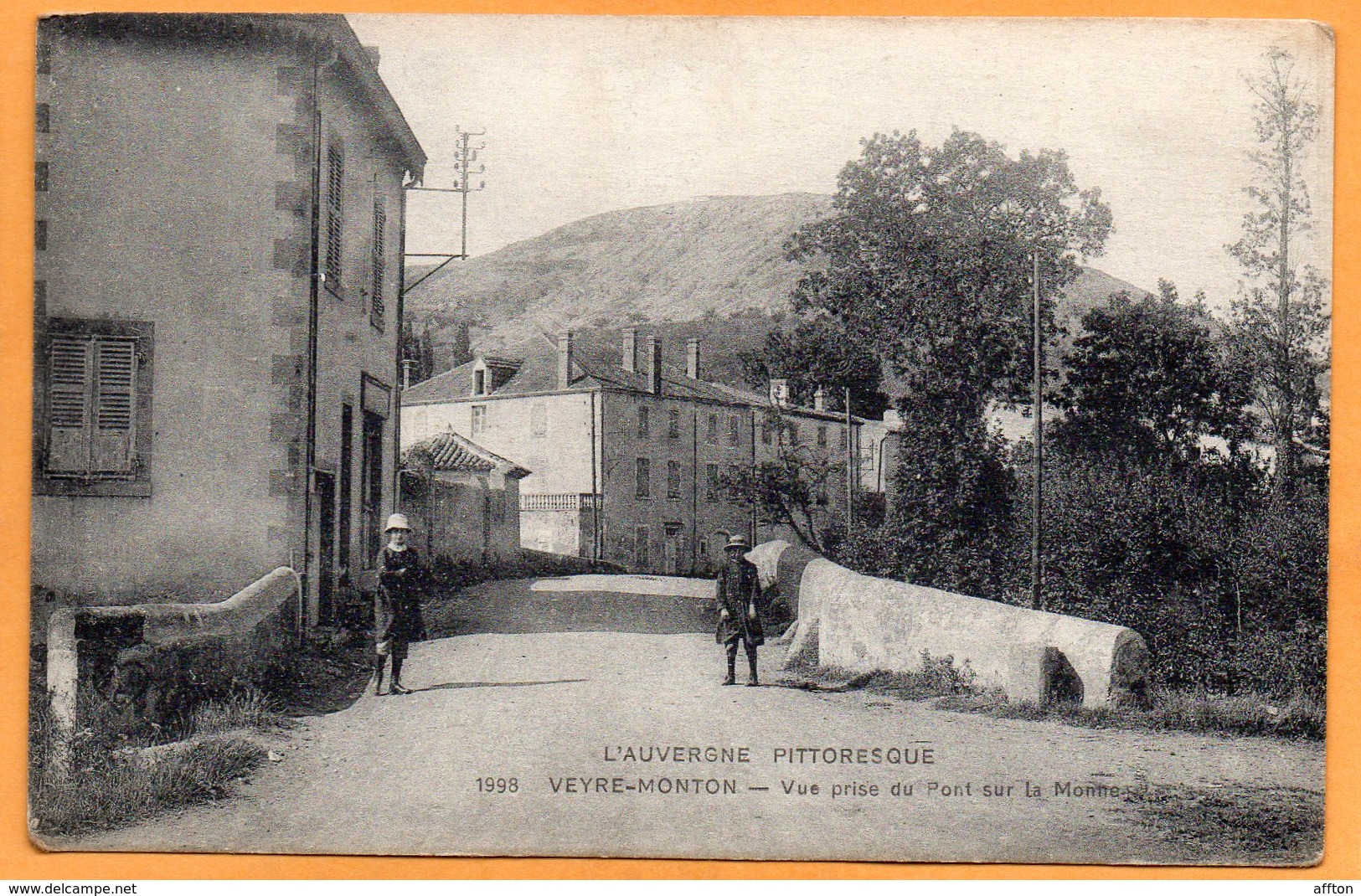 Veyre Mouton Monton France 1910 Postcard Was Glued To An Album Page And Removed - Veyre Monton