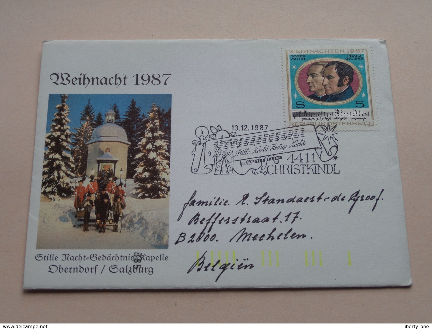 WEIHNACHT 1987 ( Zie/voir Foto's Voor/pour Détails ) 13.12.1987 Christkindl 4411 ! - FDC