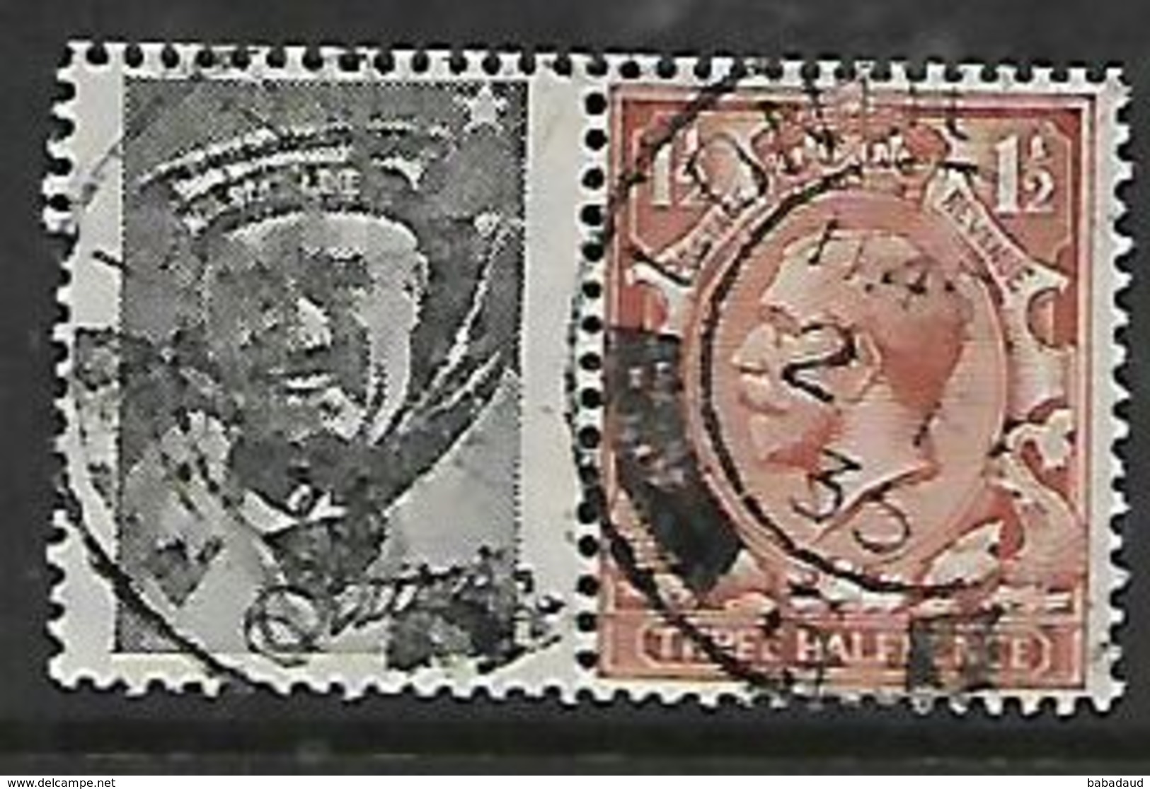 Great Britain, GVR, 1924, 1 1/2d & Advert Pane, Used LONDON 2 FE 35 - Used Stamps