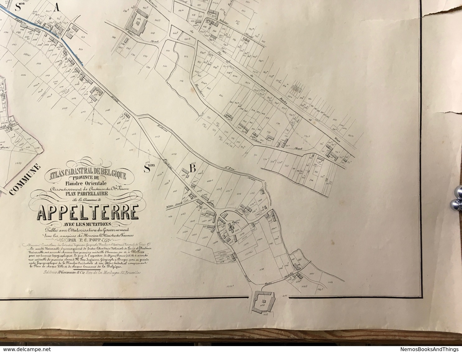 P.C. POPP - Plan APPELTERRE - Atlas cadastral arrondissement d'Audenarde Canton Ninove - Oudenaarde Kaart Map