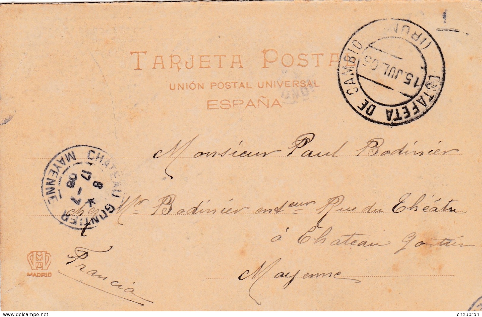 ESPAGNE. IRUN. ISLA DE LOS FAISANES. ANNÉE 1905 + TEXTE - Other & Unclassified