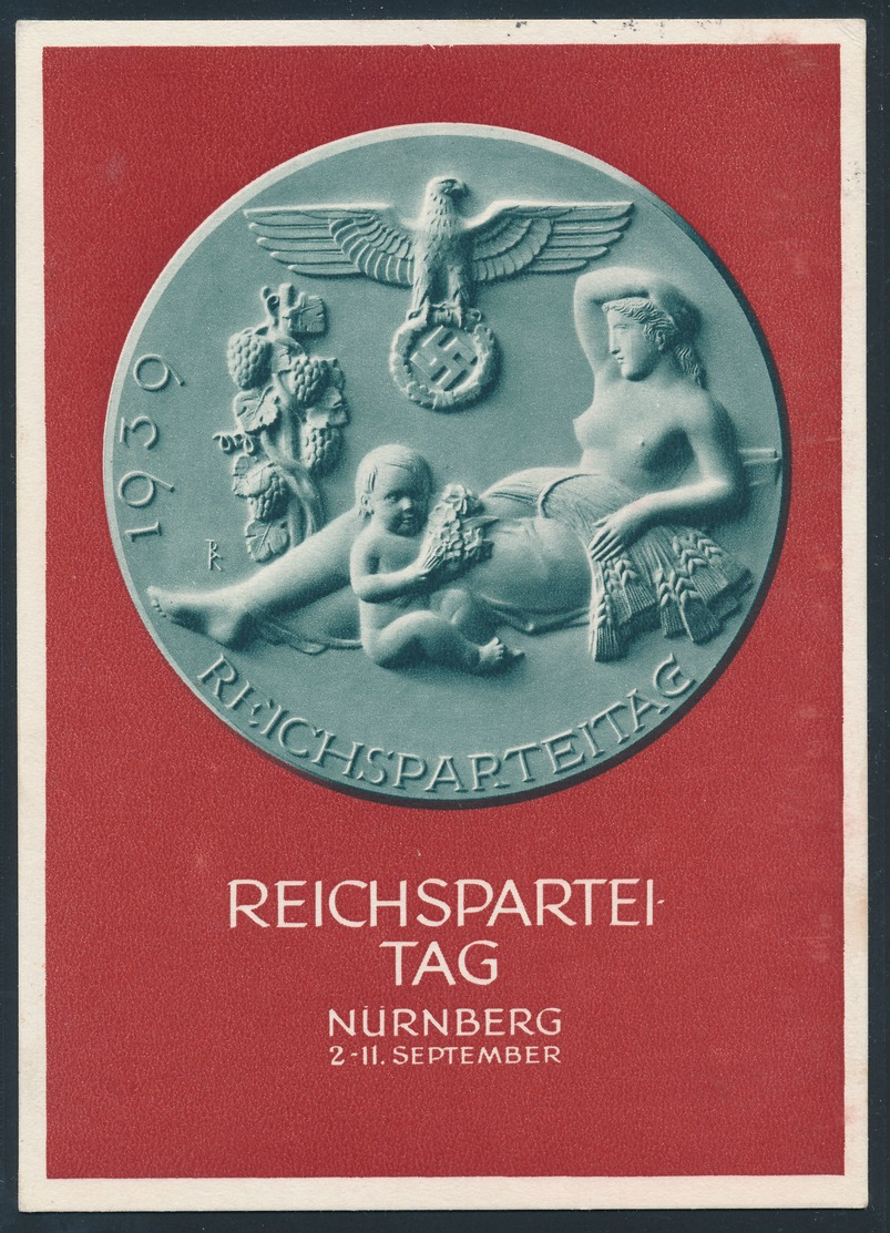 90552) Dt. Reich 1939, Propaganda-Parteitage, GA P 282 Gelaufen Von SEBNITZ 31.8.39 Nach Dresden, Gute Erhaltung - Autres & Non Classés