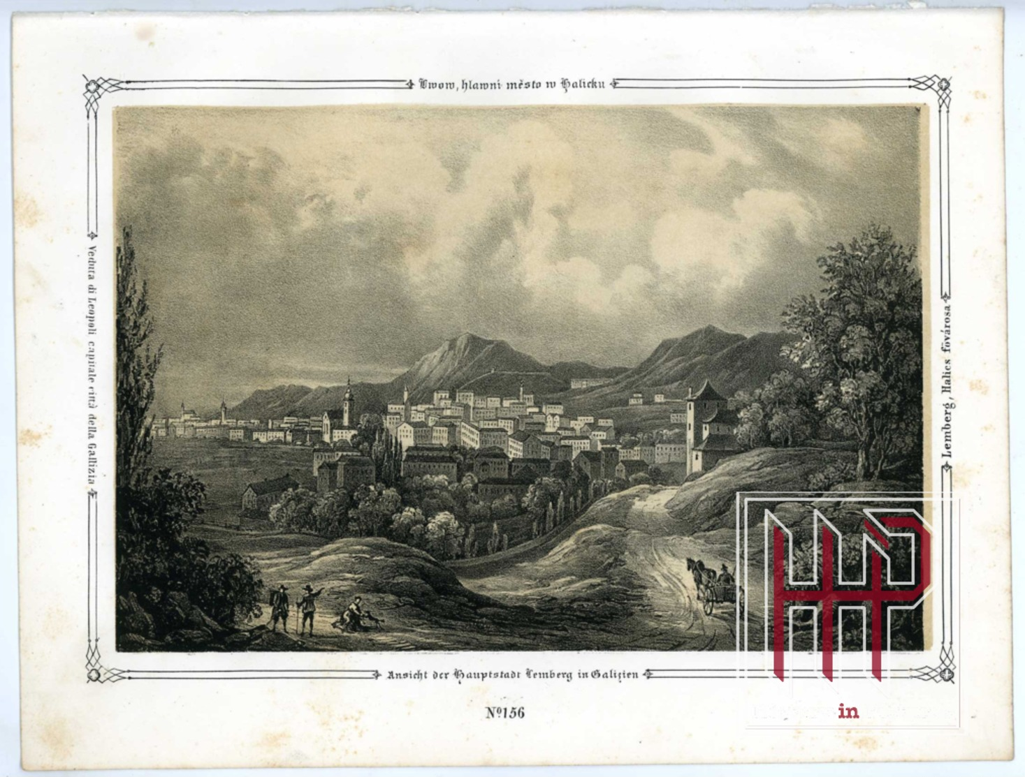 Original Lithographie Von 1846, Ansicht Der Hauptstadt Lemberg In Galizien (L42) - Lithographies