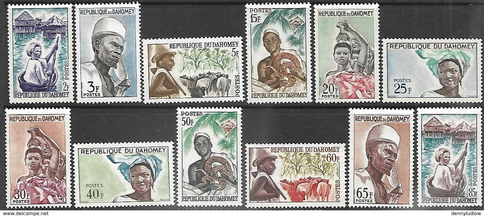 Dahomey  1963   Sc#160-71  Peoples Set   MLH   2016 Scott Value $12.85 - Benin - Dahomey (1960-...)