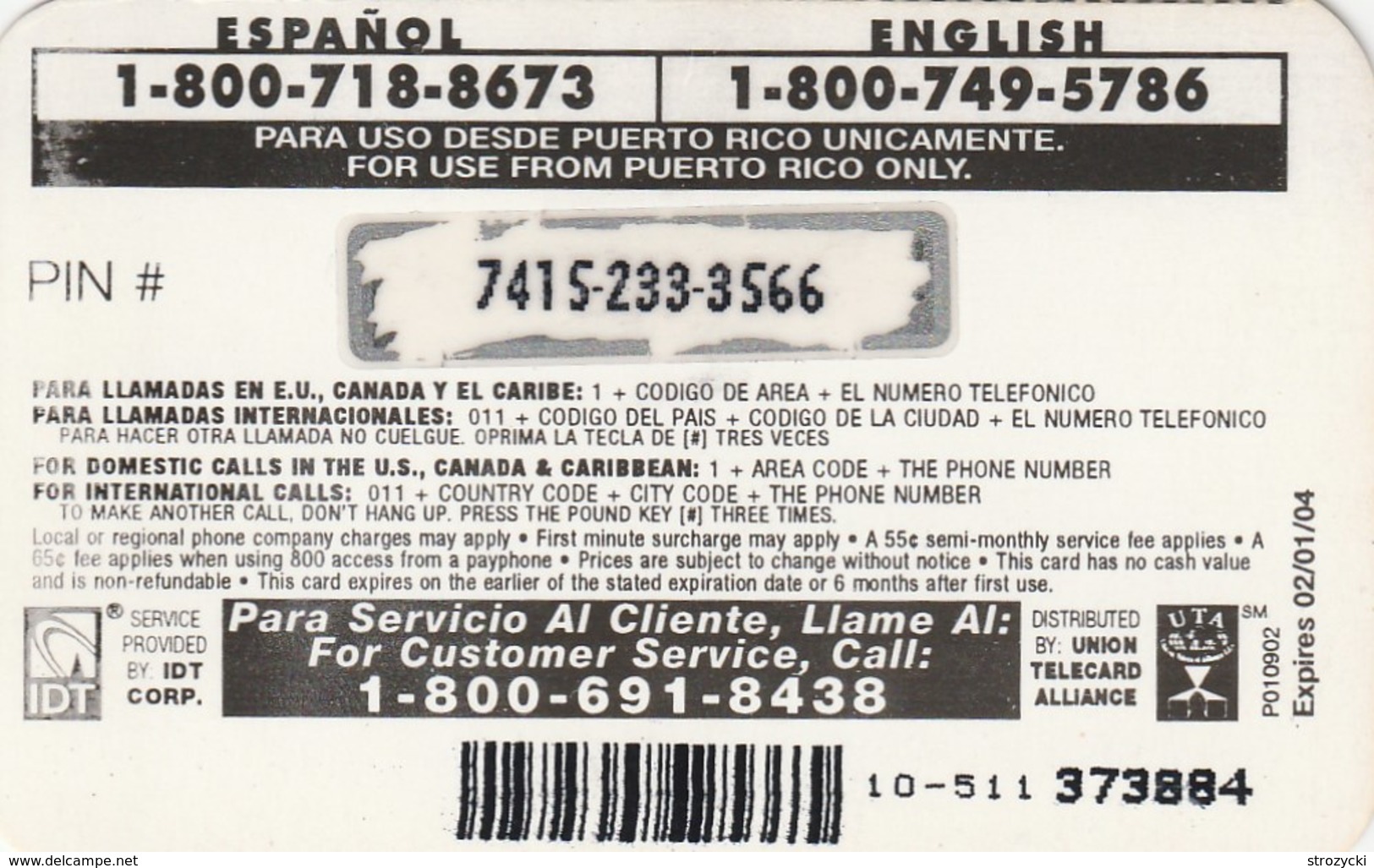 Puerto Rico - $10 EXCLUSIVA Phonecard - Puerto Rico