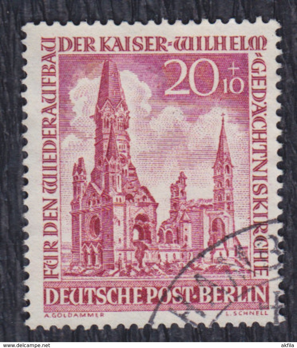 Germany Berlin 1953 Kaiser Wilhelm Memorial Church, 20+10 PF, Used (o) Michel 108 - Oblitérés