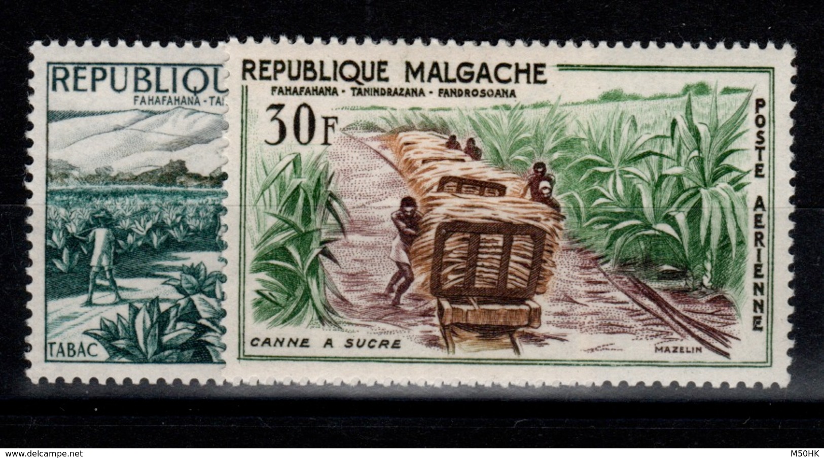 Madagascar - Poste Aerienne YV PA 78 & 79 N** Tabac Et Canne à Sucre - Madagascar (1960-...)