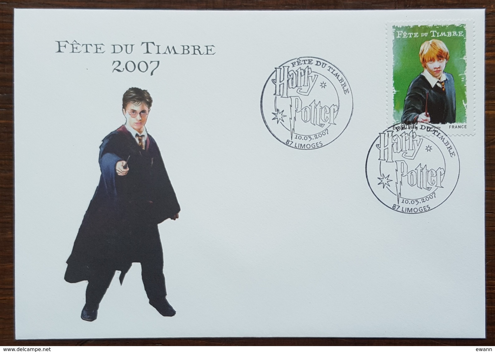 FDC 2007 - YT N°4025 - FETE DU TIMBRE / HARRY POTTER / RON WEASLEY - LIMOGES - 2000-2009