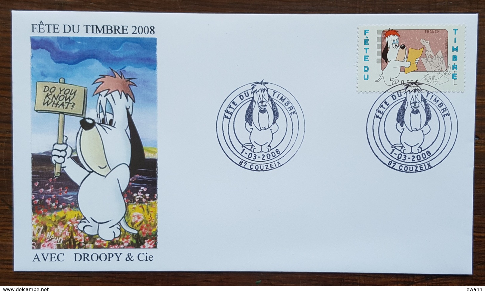 FDC 2008 - YT N°4146 - FETE DU TIMBRE / DROOPY / TEX AVERY - COUZEIX - 2000-2009