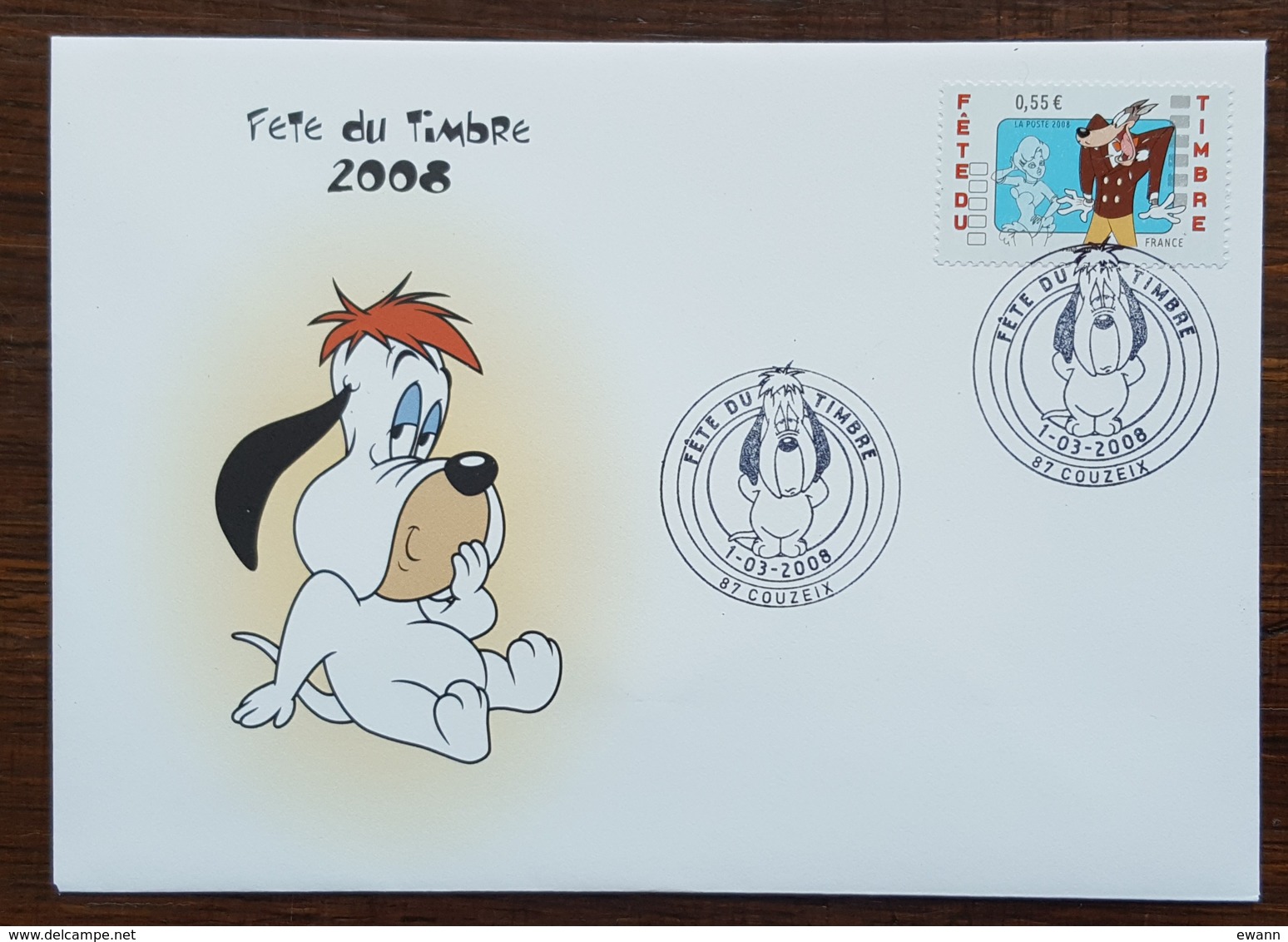 FDC 2008 - YT N°4148 - FETE DU TIMBRE / LE LOUP ET LA GIRL / TEX AVERY - COUZEIX - 2000-2009