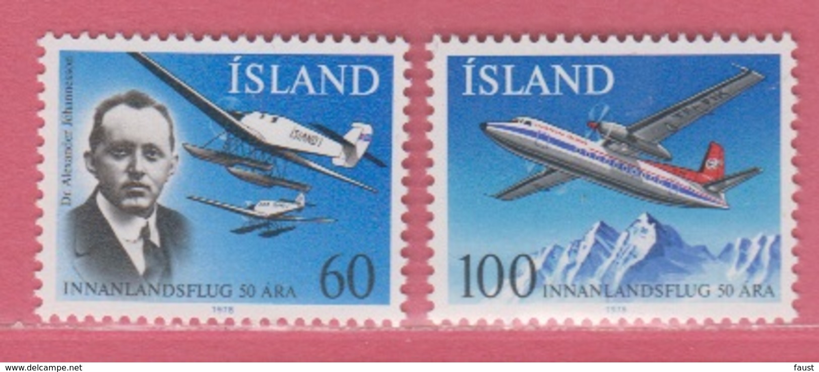 1978 **Islande  (sans Charn., MNH, Postfrish)     Yv  485/6		Mi  532/3		FA  569/70 - Neufs