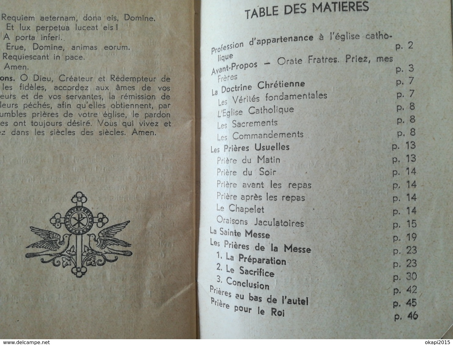 ARMÉE BELGE EN CAMPAGNE GUERRE 1939 - 1945  PETIT LIVRE DE PRIÈRES APPARTENANT À UN BELGE PRISONNIER EN ALLEMAGNE - 1939-45