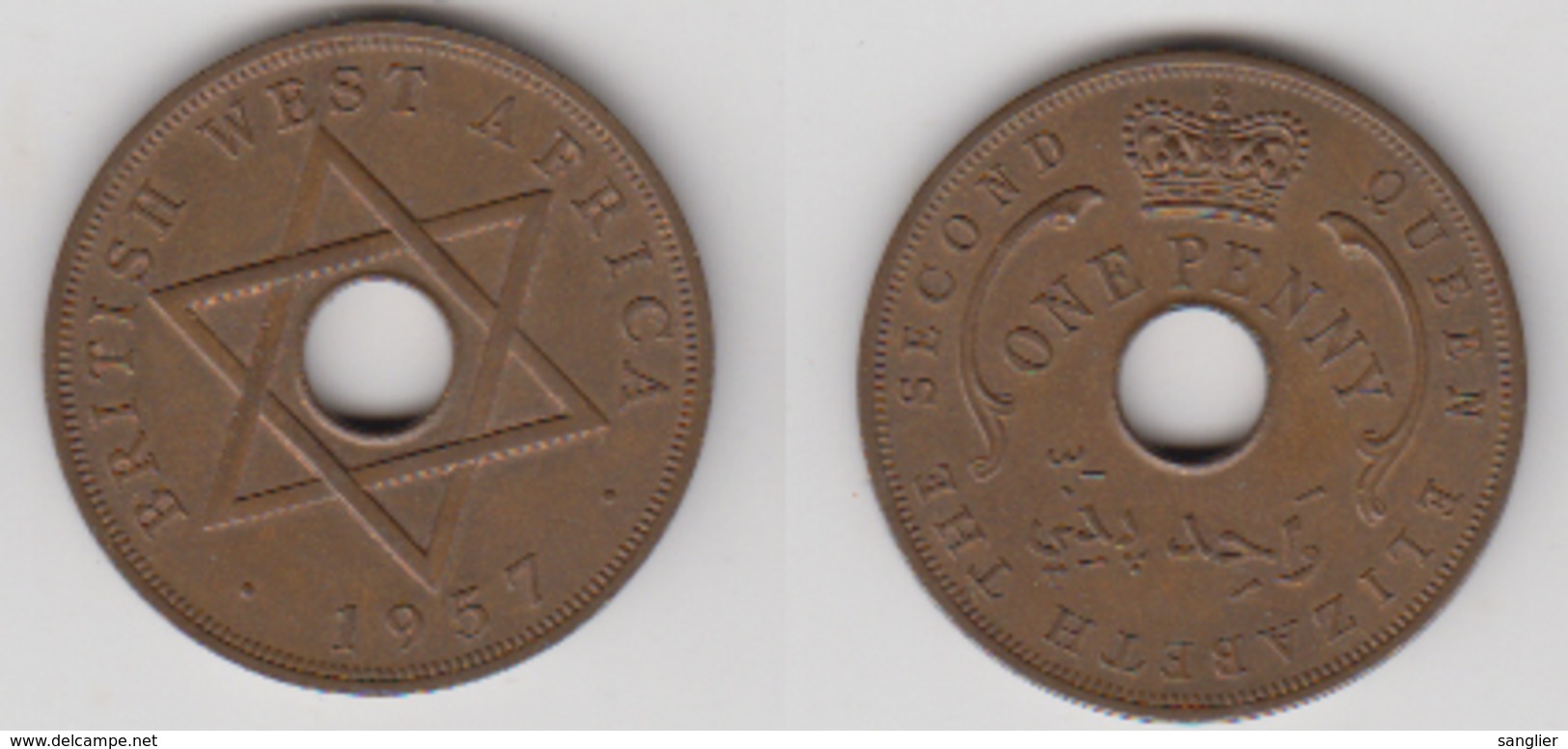 BRITISH WEST AFRICA - ONE PENNY 1957 - Colonies