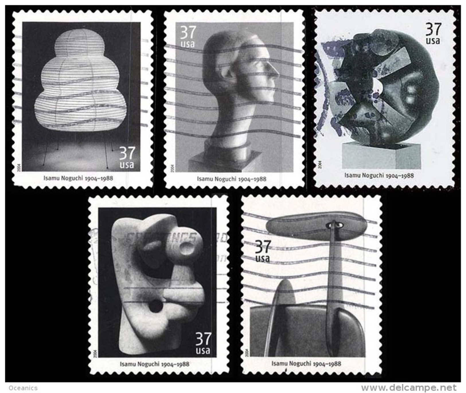Etats-Unis / United States (Scott No.3857-61 - Sculpteur / Isamu Noguchi / Sculptor) (o) Série / Set - Gebruikt