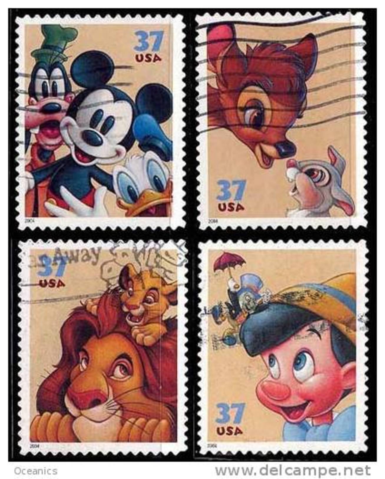 Etats-Unis / United States (Scott No.3865-68 - Personnage De / Disney / Characters) (o) Série De 4 / Set Of 4 - Gebruikt