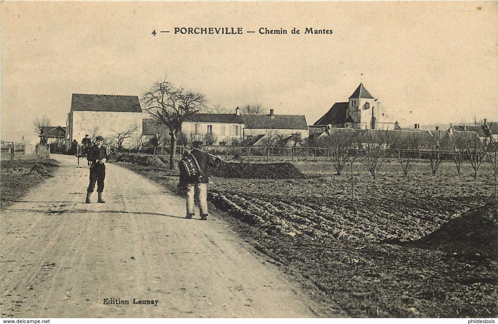 YVELINES  PORCHEVILLE Chemin De Mantes - Porcheville