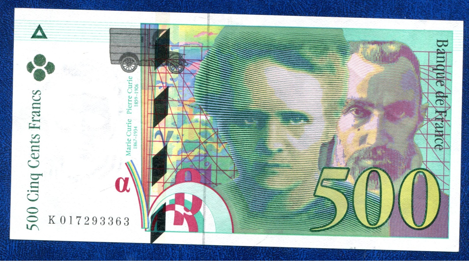 BILLET 500FR CURIE 1994 TTB+++++++ - 500 F 1994-2000 ''Pierre Et Marie Curie''