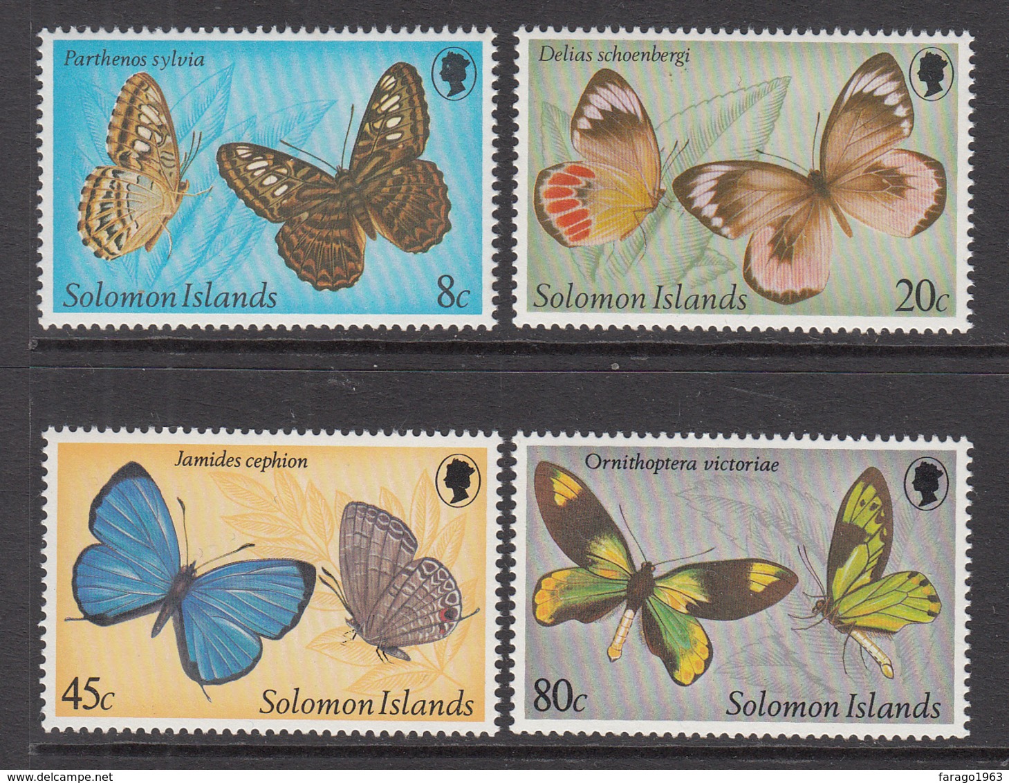 1980 Solomon Islands  Butterflies And Moths Set Of 4 MNH - Solomoneilanden (1978-...)