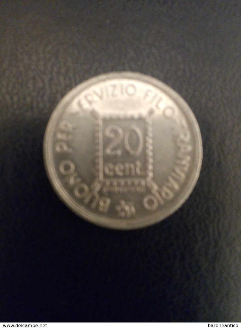 Gettone/buono Filotranviario Della STECAV Di Como 1944 Del Valore Di 20 Cent - Monedas/ De Necesidad