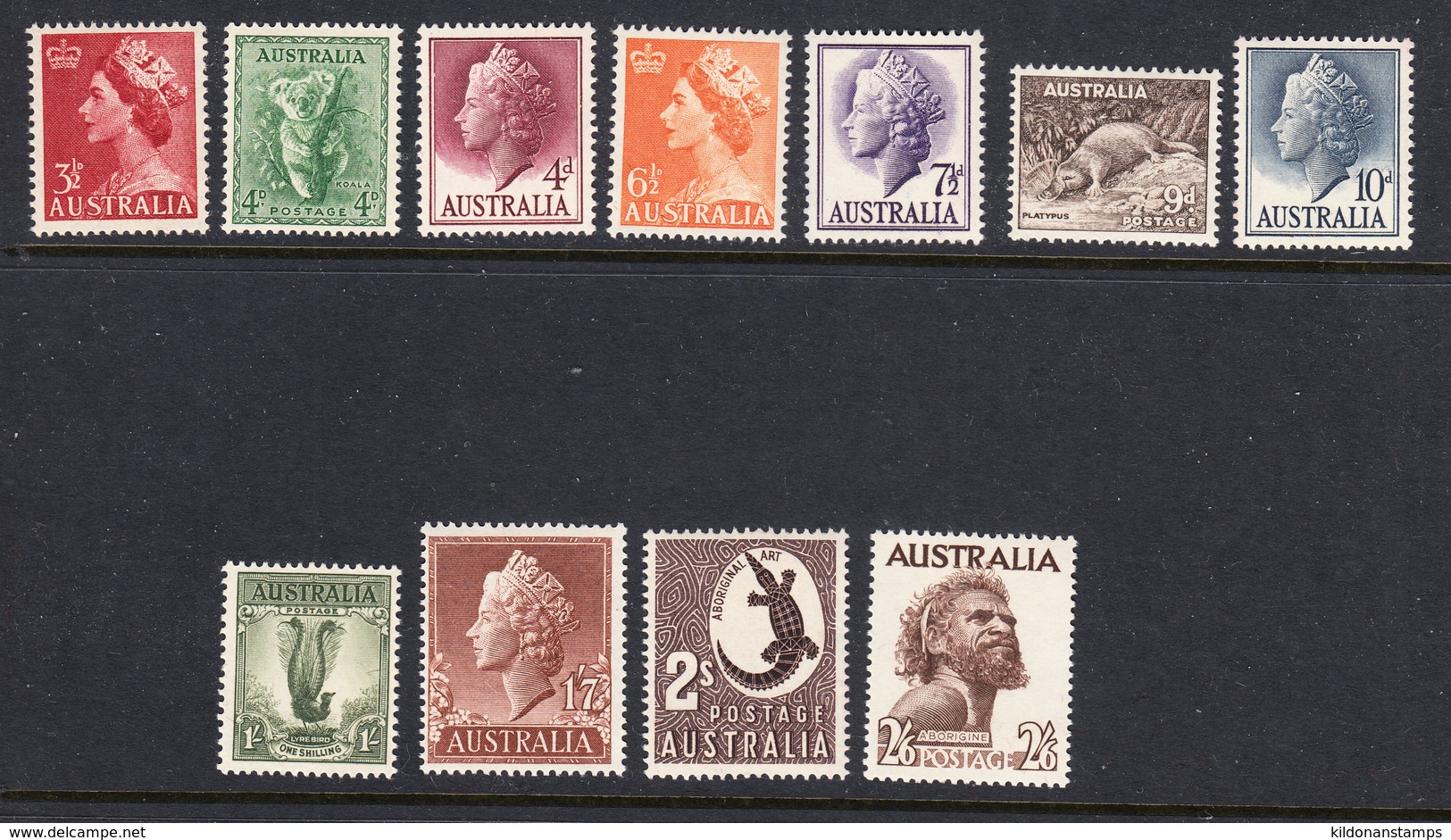 Australia 1948-56 Mint No Hinge/mounted, See Notes, Sc# , SG 262a,262b,230a,282a,282b,282c,282d,230c,230d,224f,253b - Mint Stamps